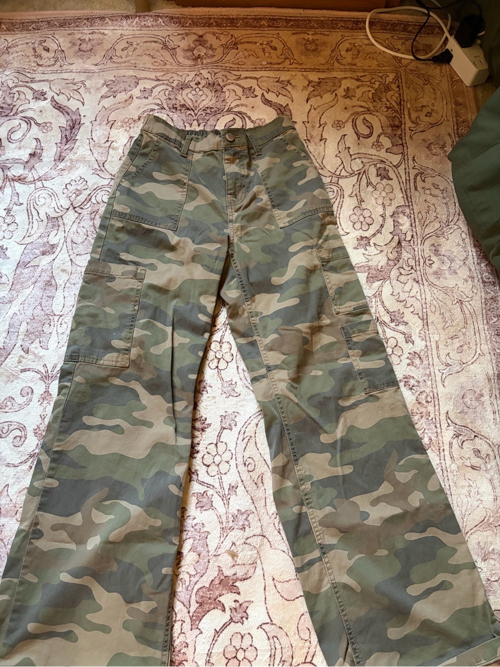 No Boundaries Camo Cargo Pants Y2K Wide Leg